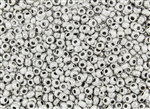 6/0 Czech Seed Beads - Etched Silver Metallic