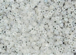 6/0 Czech Seed Beads - Etched Crystal Full AB