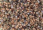 6/0 Czech Seed Beads - Etched Crystal Copper Rainbow