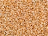 8/0 Czech Seed Beads - Etched Crystal Pale Peach Rainbow