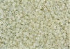 8/0 Czech Seed Beads - Etched Crystal Pale Yellow Rainbow