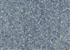 11/0 Czech Seed Beads - Etched Crystal Blue Rainbow