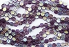 8x4mm Flower Czech Glass Beads - Transparent Purple Amethyst AB