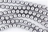 12mm Glass Round Pearl Beads - Grey