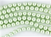 12mm Glass Round Pearl Beads - Mint