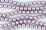 12mm Glass Round Pearl Beads - Orchid