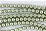12mm Glass Round Pearl Beads - Sage