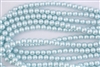 4mm Glass Round Pearl Beads - Baby Blue