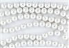4mm Glass Round Pearl Beads - White