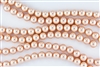 6mm Glass Round Pearl Beads - Dusty Pink