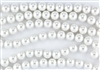 6mm Glass Round Pearl Beads - White