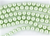 8mm Glass Round Pearl Beads - Mint