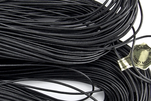 1.5mm Premium Greek Leather Cord - Sold by 1 Yard / 3 Feet - Black