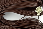 1.5mm Premium Greek Leather Cord - Sold by 1 Yard / 3 Feet - Brown