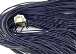 1.5mm Premium Greek Leather Cord - Sold by 1 Yard / 3 Feet - Dark Blue