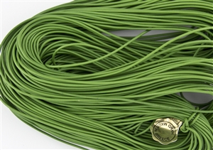 1.5mm Premium Greek Leather Cord - Sold by 1 Yard / 3 Feet - Grass Green