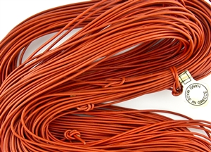 1.5mm Premium Greek Leather Cord - Sold by 1 Yard / 3 Feet - Orange