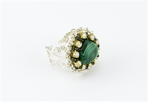 Limited Edition Bead Embroidery Ring Kit - Emerald City - Malachite