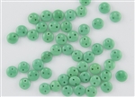 6mm Flat Lentils CzechMates Czech Glass Beads - Turquoise Opaque L2