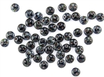 6mm Flat Lentils CzechMates Czech Glass Beads - Jet Black Picasso L31