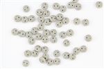 6mm Flat Lentils CzechMates Czech Glass Beads - Opaque Ashen Grey Matte L41
