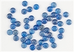 6mm Flat Lentils CzechMates Czech Glass Beads - Azurite Blue Halo L92