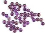 6mm Flat Lentils CzechMates Czech Glass Beads - Regal Purple Halo L98