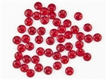 6mm Flat Lentils CzechMates Czech Glass Beads - Ruby Red Transparent L126