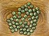 6mm Flat Lentils CzechMates Czech Glass Beads - Olive Mauve Polychrome L149