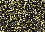 3.4mm Drop Miyuki Japanese Seed Beads -  Black Amber/Gold