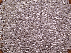 Crimp Beads 2mm Shiny Silver Plated Metallic