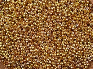 Crimp Beads 2.5mm Shiny Gold Plated Metallic