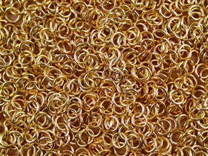 Open Jump Rings 4mm 21G - Gold Metallic