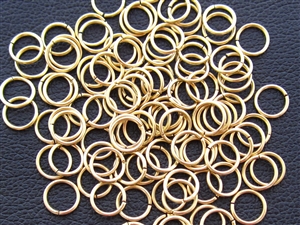 Open Jump Rings 7mm 20G - Brass Plated Metallic