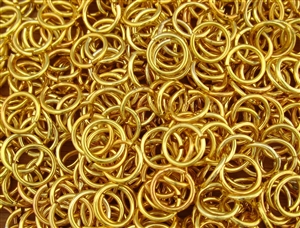 Open Jump Rings 8mm 18G - Gold Metallic