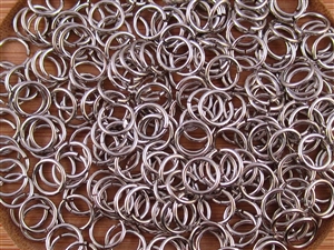 Open Jump Rings 8mm 18G - Nickel Plated Metallic