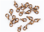 Lobster Claws Clasps 10mm - Antique Copper