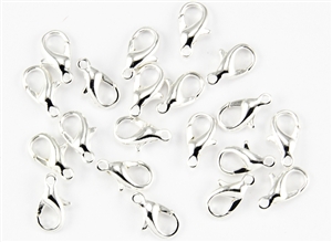 Lobster Claws Clasps 12mm - Silver