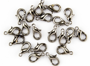 Lobster Claws Clasps 13mm - Gun Metal