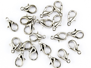 Lobster Claws Clasps 15mm - Nickel