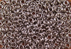 Split Ring Rings 5mm 24G - Shiny Nickel Metallic