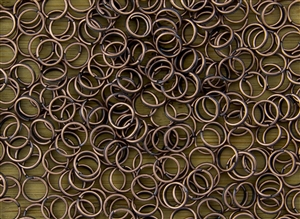 Split Ring Rings 6mm 22G - Antique Copper