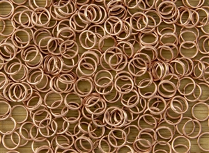 Split Ring Rings 6mm 22G - Shiny Bright Copper Metallic