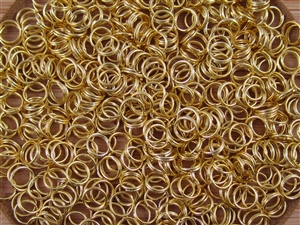 Split Ring Rings 6mm 22G - Shiny Gold Metallic