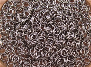 Split Ring Rings 6mm 22G - Shiny Nickel Metallic