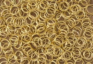 Split Ring Rings 8mm 22G - Shiny Gold Metallic