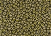 6/0 Miyuki Japanese Seed Beads - Opaque Golden Olive Luster Matte #2032