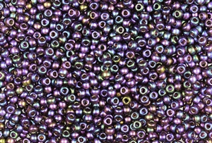 8/0 Miyuki Japanese Seed Beads - Transparent Galactic Purple Iris #2292