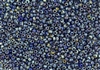 8/0 Miyuki Japanese Seed Beads - Opaque Cobalt Picasso #4518