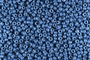 8/0 Miyuki Japanese Seed Beads - Duracoat Dyed Opaque Blue Juniper Berry #D4485